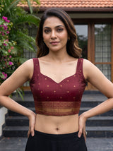 MIMOSA Pink Banarasi Saree — blouse close-up