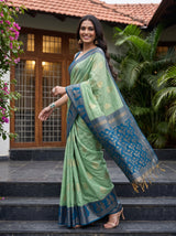 MIMOSA Rama Banarasi Saree — pose 9 styling detail