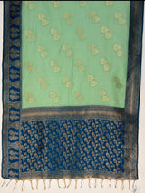 MIMOSA Rama Banarasi Saree — pallu and zari work detail