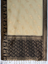 MIMOSA Tussar Banarasi Saree — pallu and zari work detail