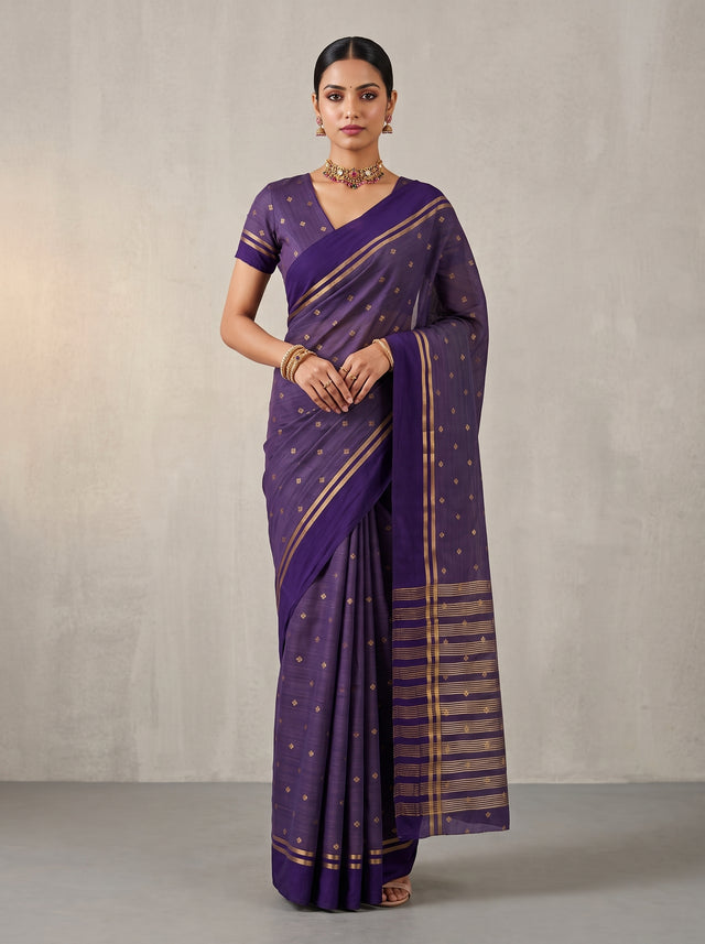 MIMOSA Jamun Bhagalpuri Tussar silk Tussar Silk Saree — AI Model lifestyle pose