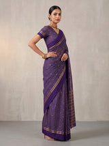 MIMOSA Jamun Bhagalpuri Tussar silk Tussar Silk Saree — pose 4 styling detail