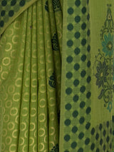 MIMOSA Olive Banarasi Cotton Saree — fleets shot full lifestyle