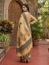 MIMOSA Tussar Banarasi Cotton Saree — pose 7 styling detail