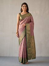 MIMOSA Magenta Kanjivaram Art Silk Saree — AI Model lifestyle pose