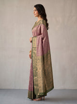 MIMOSA Magenta Kanjivaram Saree — pose 3 styling detail