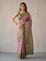 MIMOSA Magenta Kanjivaram Saree — pose 4 styling detail