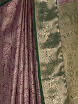 MIMOSA Magenta Kanjivaram Saree — fleets shot full lifestyle