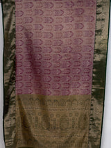 MIMOSA Magenta Kanjivaram Saree — pallu and zari work detail