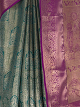 MIMOSA Sapphire Kanjivaram Saree — fleets shot full lifestyle