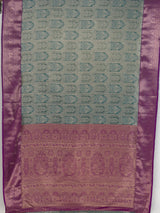 MIMOSA Sapphire Kanjivaram Saree — pallu and zari work detail