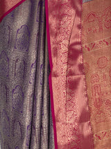 MIMOSA Violet Kanjivaram Saree — fleets shot full lifestyle
