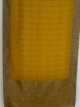 MIMOSA Mustard Banarasi Saree — pallu and zari work detail