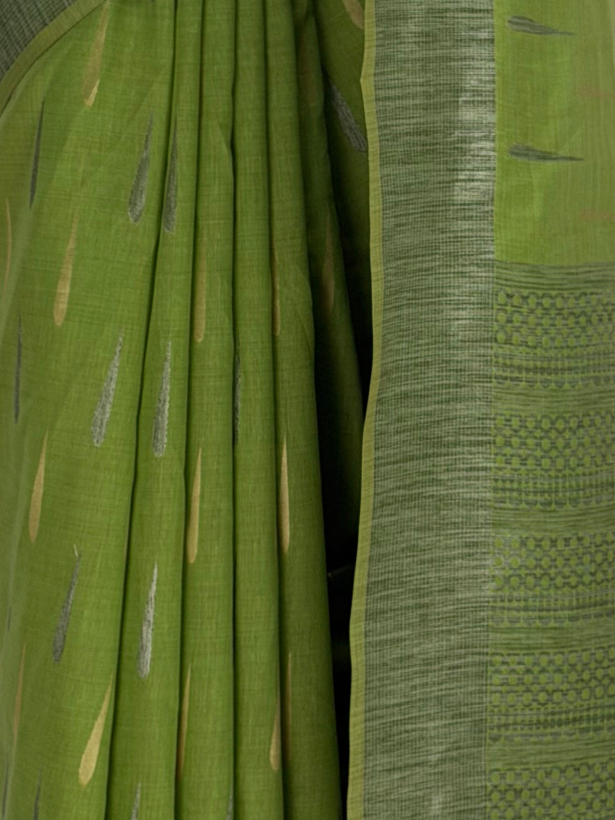 MIMOSA Olive Banarasi Saree — fleets shot full lifestyle