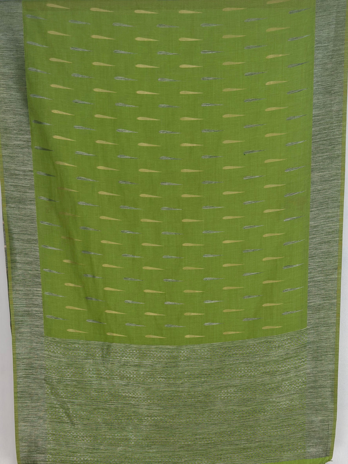 MIMOSA Olive Banarasi Saree — pallu and zari work detail