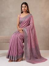 MIMOSA Pink Banarasi Saree — pose 8 styling detail