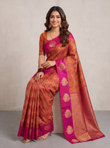 MIMOSA Rani Pochampally Art Silk Saree — pose 8 styling detail