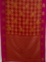 MIMOSA Rani Pochampally Art Silk Saree — pallu and zari work detail