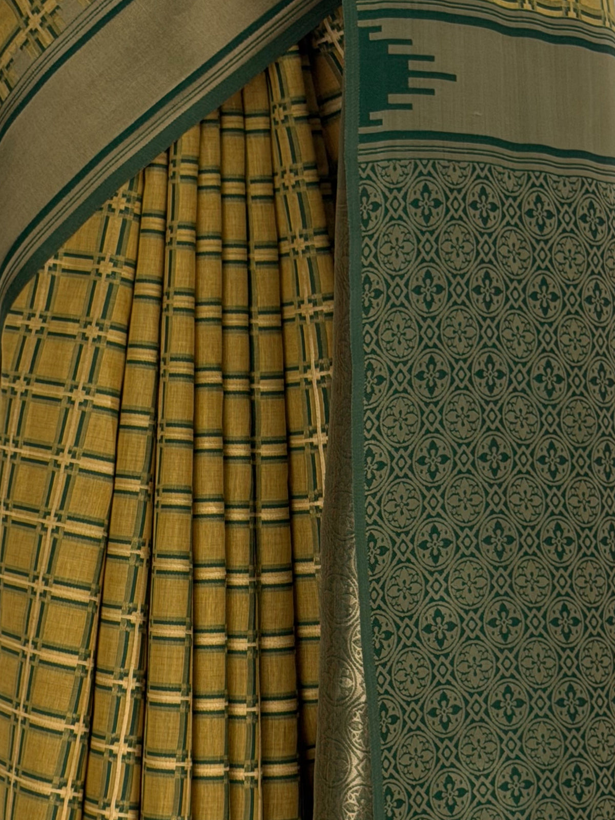 MIMOSA Mustard Banarasi Saree — fleets shot full lifestyle