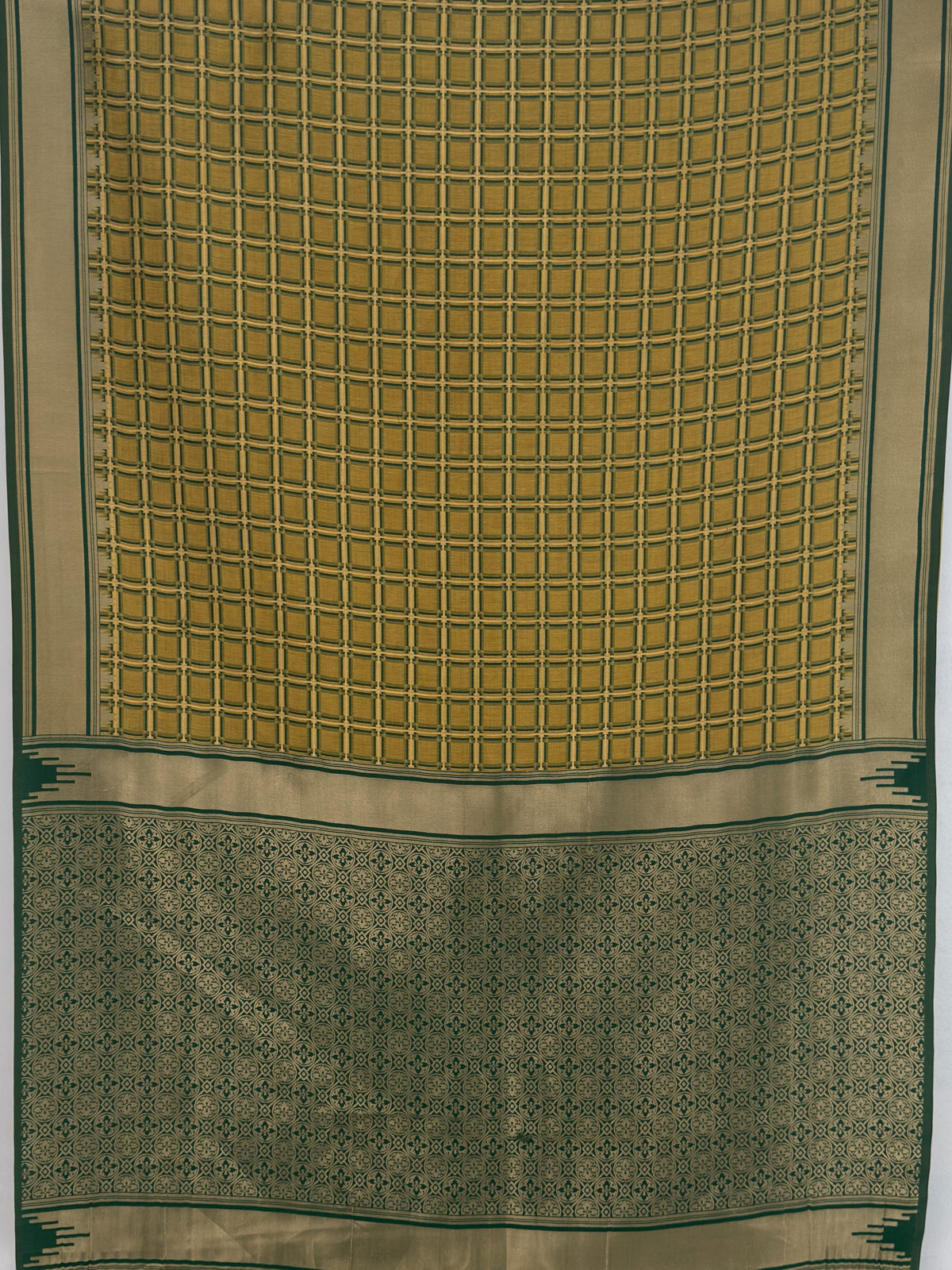 MIMOSA Mustard Banarasi Saree — pallu and zari work detail