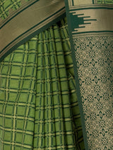 MIMOSA Olive Banarasi Saree — fleets shot full lifestyle