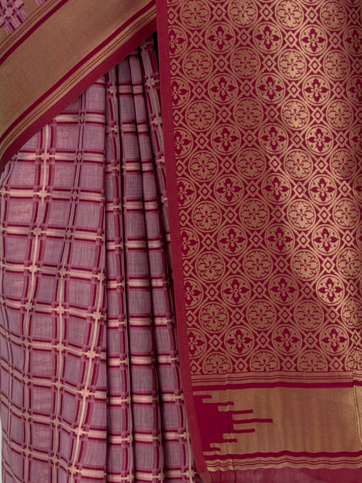 MIMOSA Pink Banarasi Saree — fleets shot full lifestyle