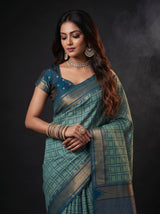 MIMOSA Rama Banarasi Saree — pose 10 styling detail
