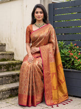 MIMOSA Red Kanjivaram Saree — pose 8 styling detail