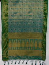 MIMOSA Sapphire Kanjivaram Saree — pallu and zari work detail