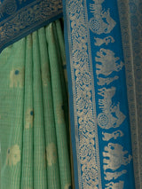 MIMOSA Rama Banarasi Saree — fleets shot full lifestyle