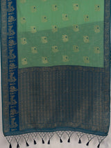 MIMOSA Rama Banarasi Saree — pallu and zari work detail