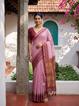 MIMOSA Pink Banarasi Saree — pose 10 styling detail