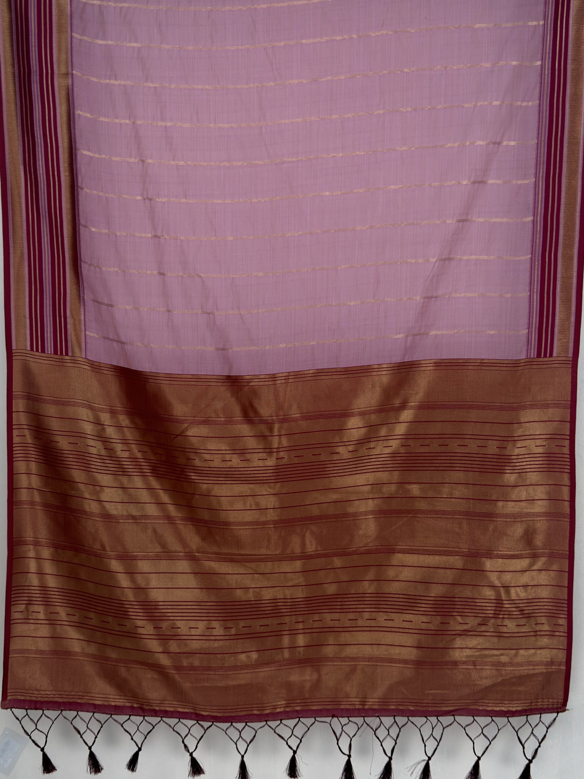 MIMOSA Pink Banarasi Saree — pallu and zari work detail