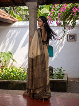MIMOSA Tussar Banarasi Saree — pose 5 styling detail