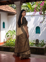 MIMOSA Tussar Banarasi Saree — pose 7 styling detail