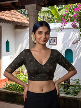 MIMOSA Tussar Banarasi Saree — blouse close-up