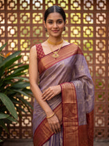 MIMOSA Jamun Kanjivaram Art Silk Saree — pose 10 styling detail