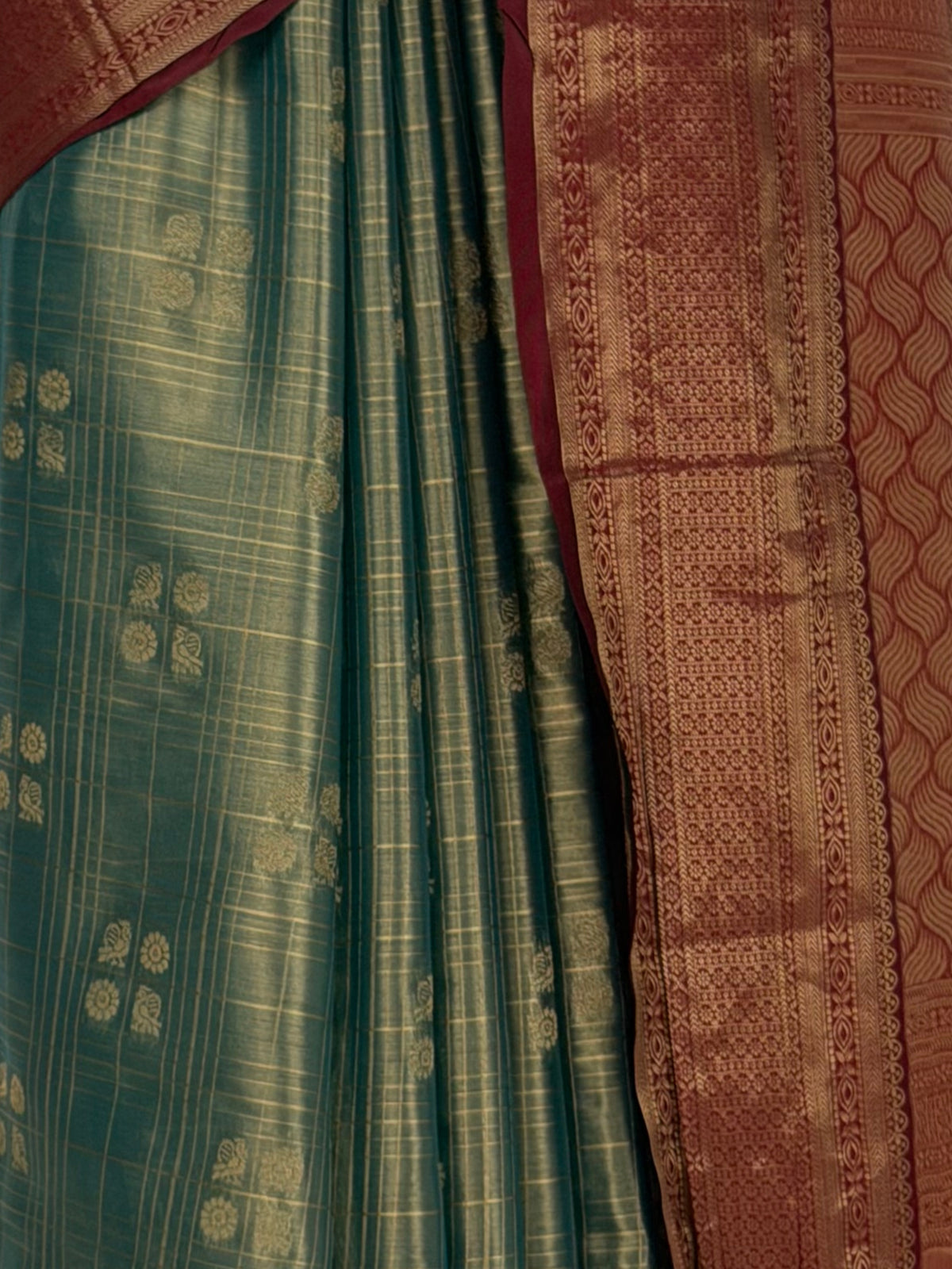 MIMOSA Sapphire Kanjivaram Art Silk Saree — fleets shot full lifestyle