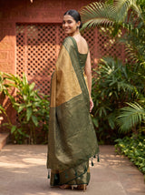 MIMOSA Tussar Kanjivaram Art Silk Saree — pose 7 styling detail