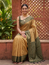 MIMOSA Tussar Kanjivaram Art Silk Saree — pose 8 styling detail