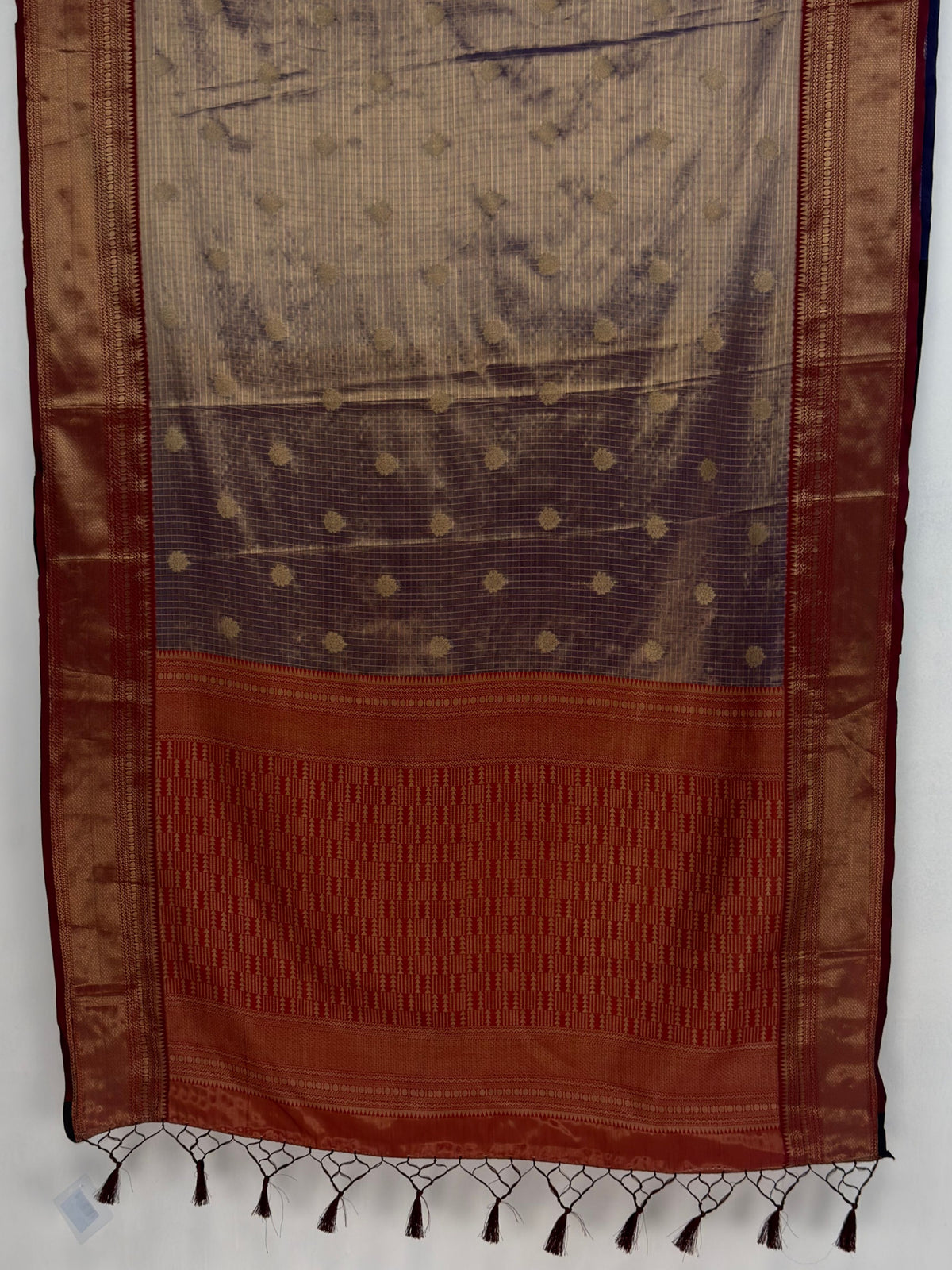 MIMOSA Jamun Kanjivaram Saree — pallu and zari work detail