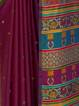 MIMOSA Magenta Berhampuri Saree — fleets shot full lifestyle
