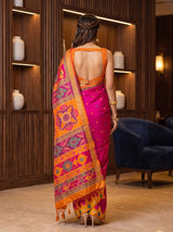 MIMOSA Rani Berhampuri Crepe Saree — Saree shot