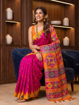MIMOSA Rani Berhampuri Saree — pose 8 styling detail