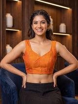 MIMOSA Rani Berhampuri Saree — blouse close-up