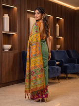 MIMOSA Sapphire Berhampuri Saree — pose 7 styling detail