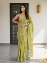MIMOSA Liril Banarasi Saree — pose 4 styling detail