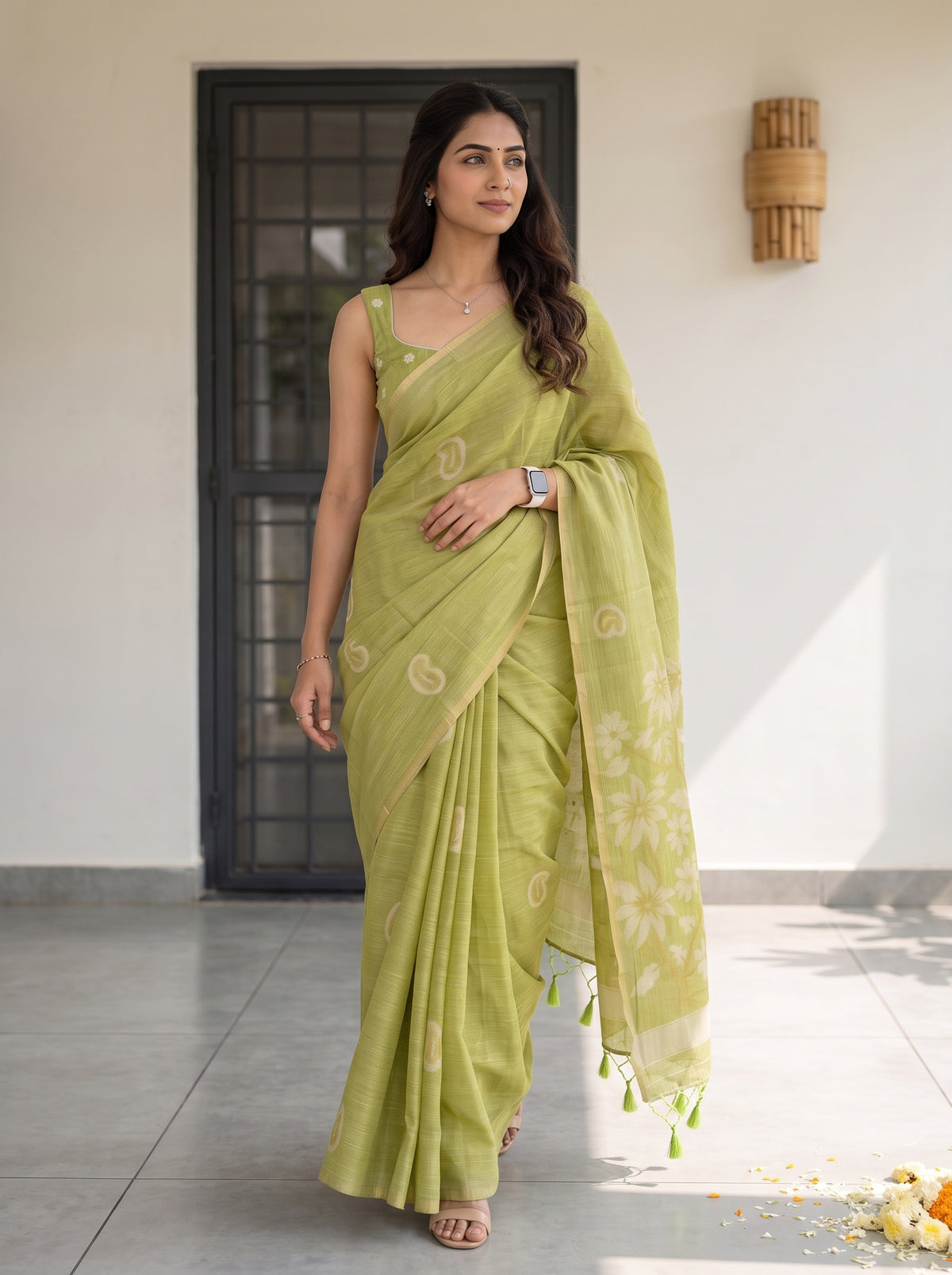 MIMOSA Liril Banarasi Saree — pose 6 styling detail
