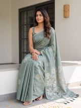 MIMOSA Rama Banarasi Saree — pose 8 styling detail