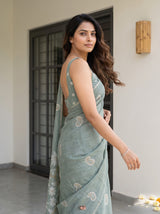 MIMOSA Rama Banarasi Saree — pose 9 styling detail